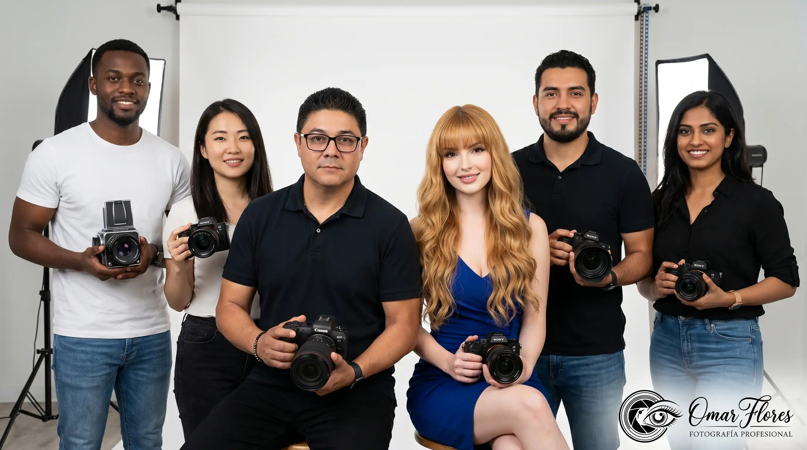 Omar Flores y su equipo de élite fotográfica